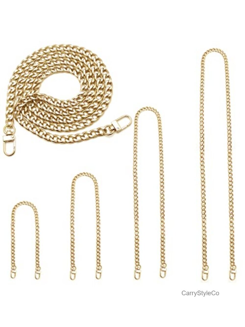 Metal Purse Chain Strap 4 Sizes DIY Handbag Shoulder Bag Replacement
